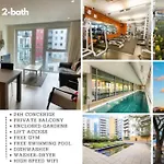 2Bed 2Bath -Pool, Balcony, Gym Lift